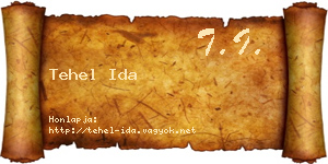 Tehel Ida névjegykártya